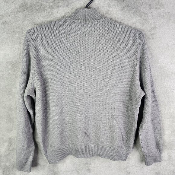 Mens Gray Chaps Pullover Sweater w/ Button Collar Long Sleeve Size XXL - Picture 7 of 9